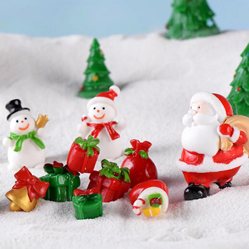 Фото Мини Рождественский чулок Санта Клауса колокольчик модель фигурки DIY Украшение