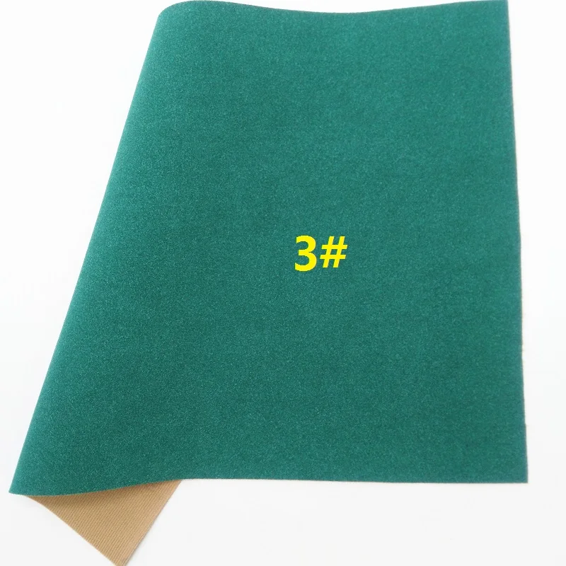 Зеленая блестящая ткань замшевая из искусственной кожи личи листы синтетической