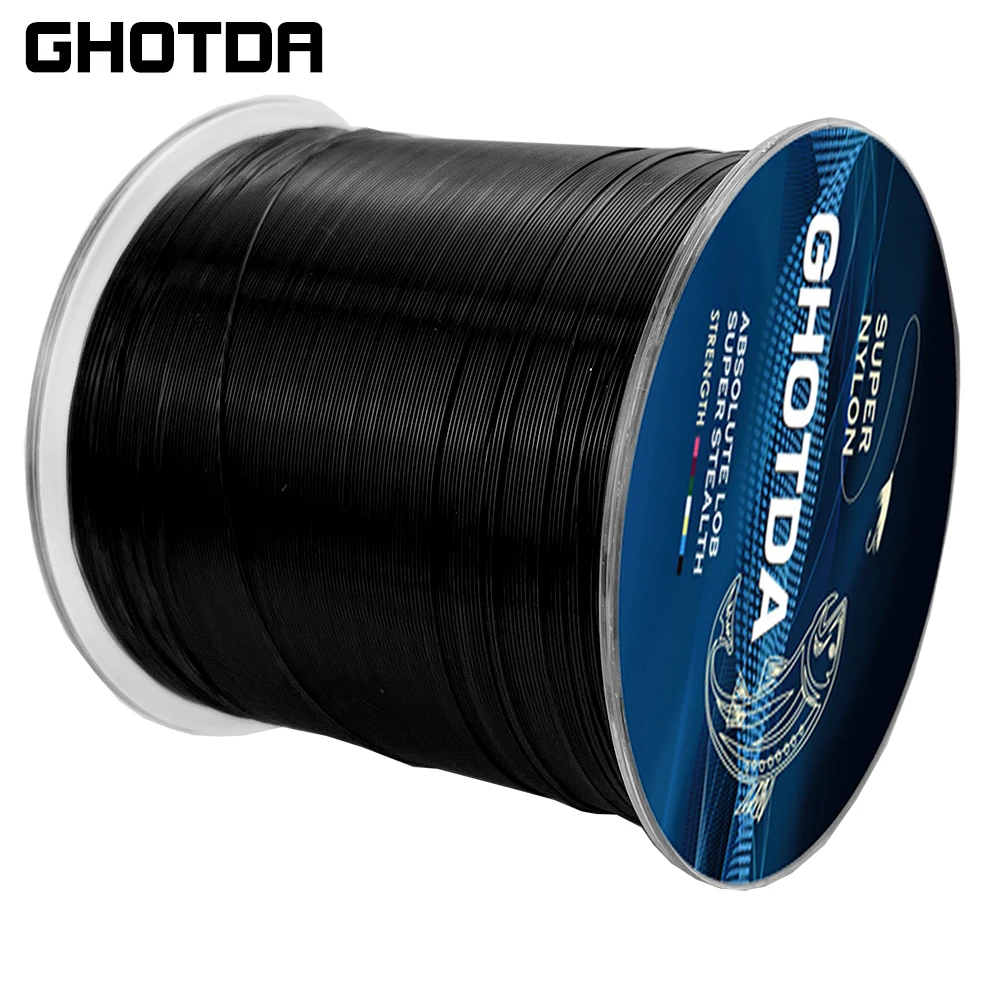 GHOTDA 500m 3.4~28.6lb Invisible Fishing Line Monofilament Black Line Fly Line Ice Fishing Color Transparent Nylon Line
