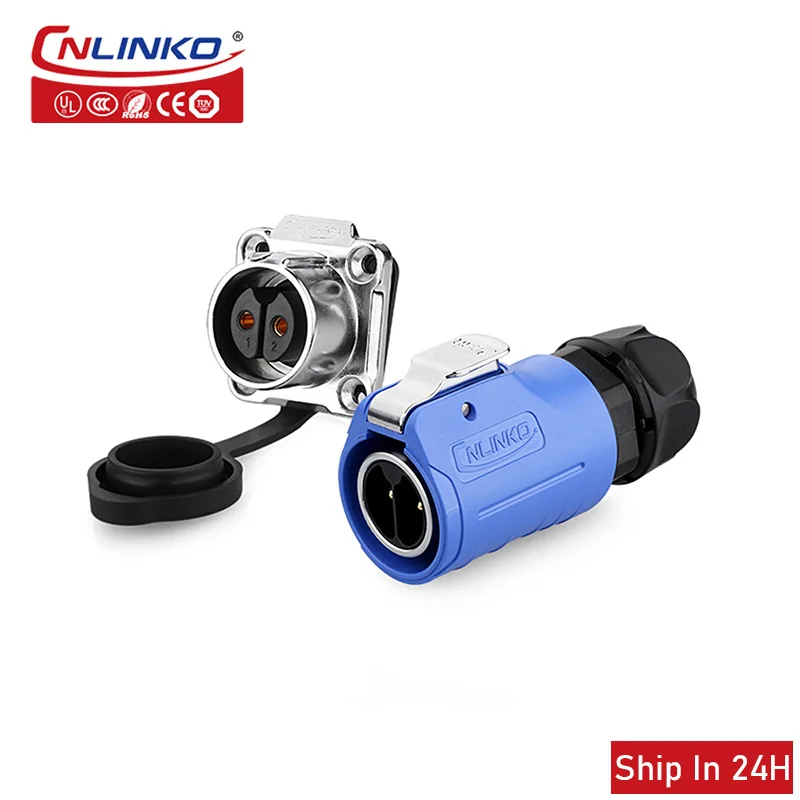 

Cnlinko LP20 M20 IP67 Waterproof 2 4pin 20A Circular Cable Wire Power Connector Plug Panel Mount Socket Adapter Free Shipping