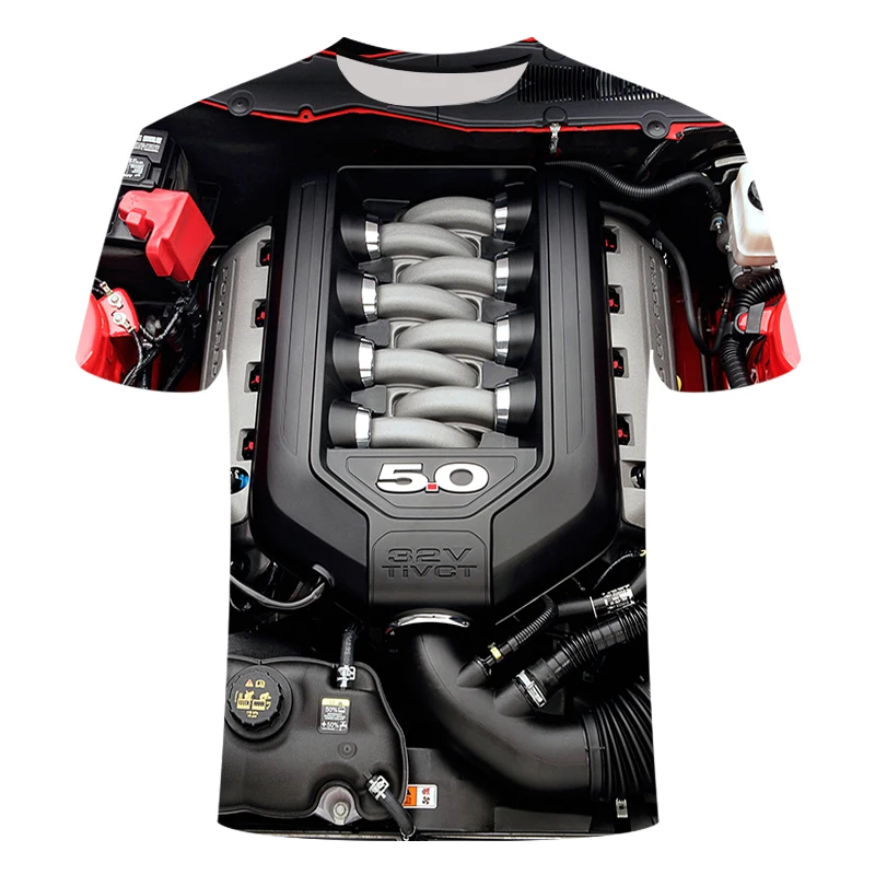 Мужская футболка в стиле панк летняя механическая ретро мужские Забавные 3d Топы