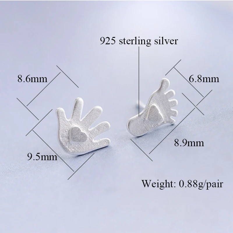 Однотонные серьги гвоздики из стерлингового серебра 925 пробы для женщин и