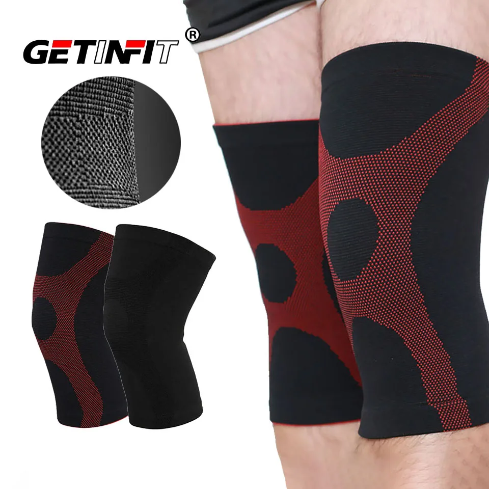 

Эластичный наколенник Getinfit, 1 шт., спортивный безопасный наколенник для фитнеса, защита для коленей, для бега, баскетбола, волейбола