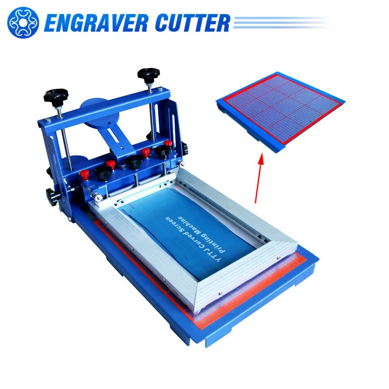 Desktop 1 Color Micro-Registration Screen Printing Presses, for Electronic Circuit Board / Paper Box / Glass / Metal Board