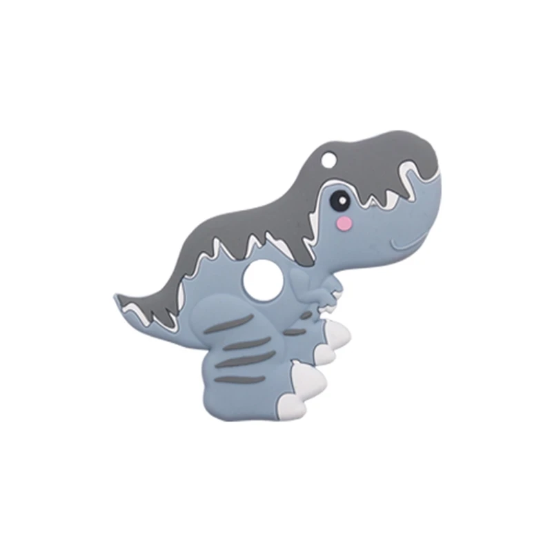 

Мультяшный тираннозавр, силиконовый Прорезыватель для зубов, кулоны для пищевых продуктов, «сделай сам», цепочка для пустышки, ожерелье, ак...