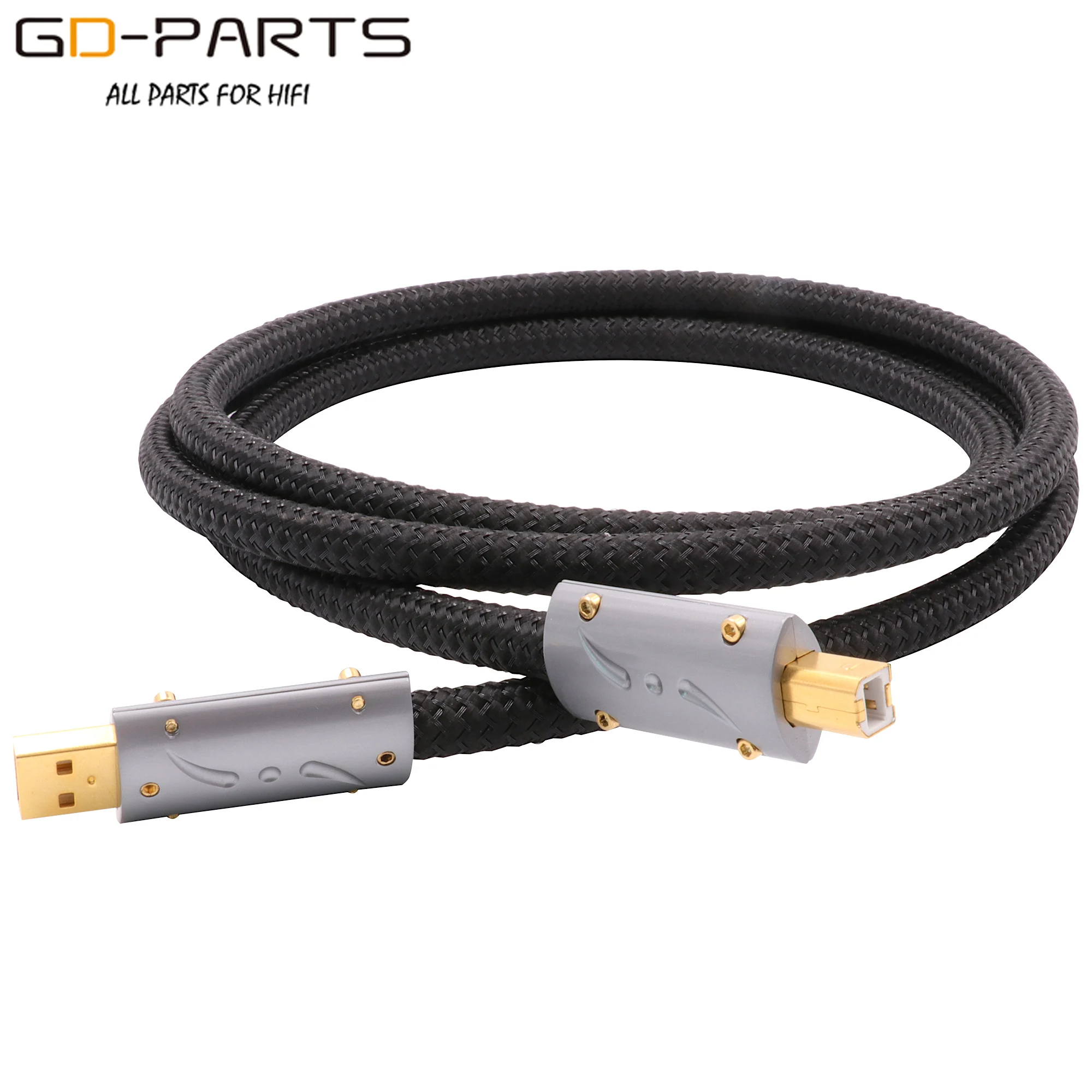 

5N OFC USB-кабель Hifi, аудио, сделай сам, 2,0 долларов США, DAC-кабель, провод для передачи данных принтера, тип A-Тип B, 24K, позолоченный USB-разъем