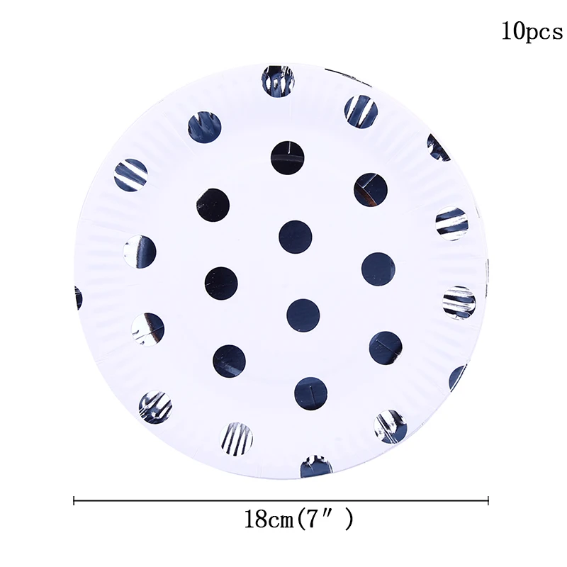10pcs plates 10 шт. 350 мл Серебряный флэш Стиль холостяк Singleism День Рождения украшения для взрослых детей принадлежности бумажные одноразовые столовые приборы чашки - Цвет: 10pcs plates