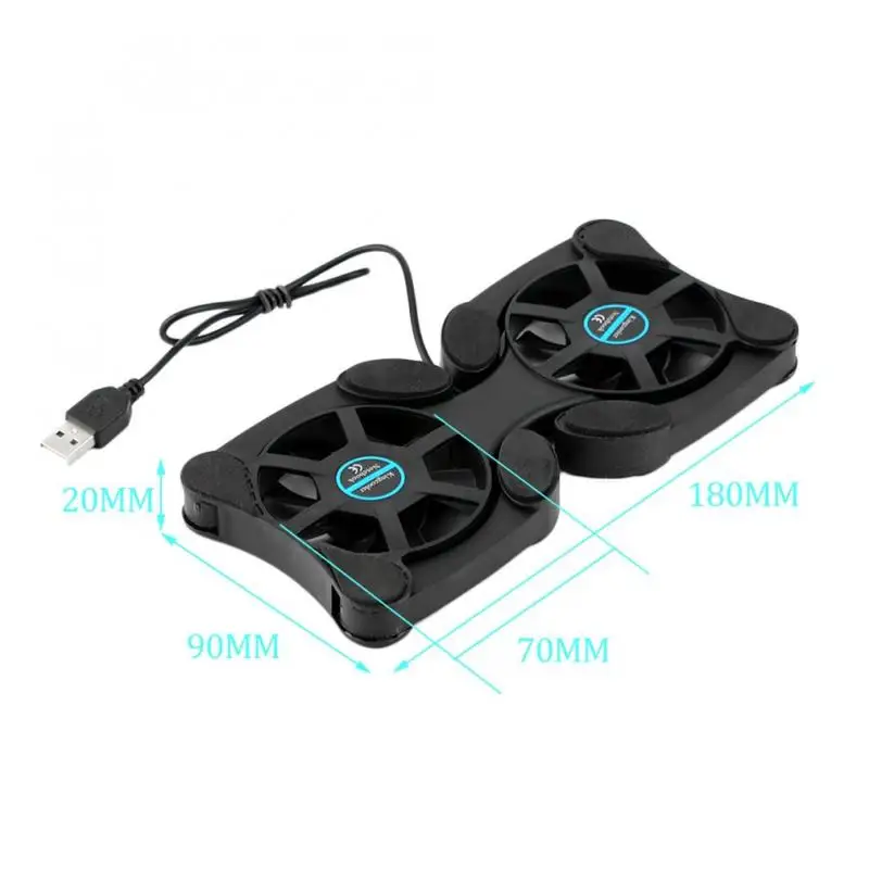 new adjustable laptop cooler laptop cooling pad notebook gaming cooler stand with two fan and 1 usb ports for 14 17inch laptop free global shipping