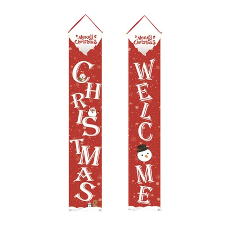 

Рождественская дверь, занавеска, праздничная наружная декоративная дверь, Рождественский подвесной флаг, баннер