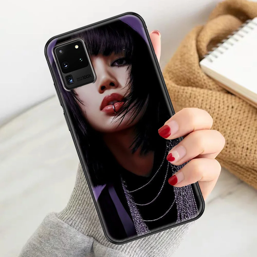 

BLACKPINKs LISA Phone case For Samsung Galaxy Note 4 8 9 10 20 S8 S9 S10 S10E S20 Plus UITRA Ultra black luxury bumper tpu funda