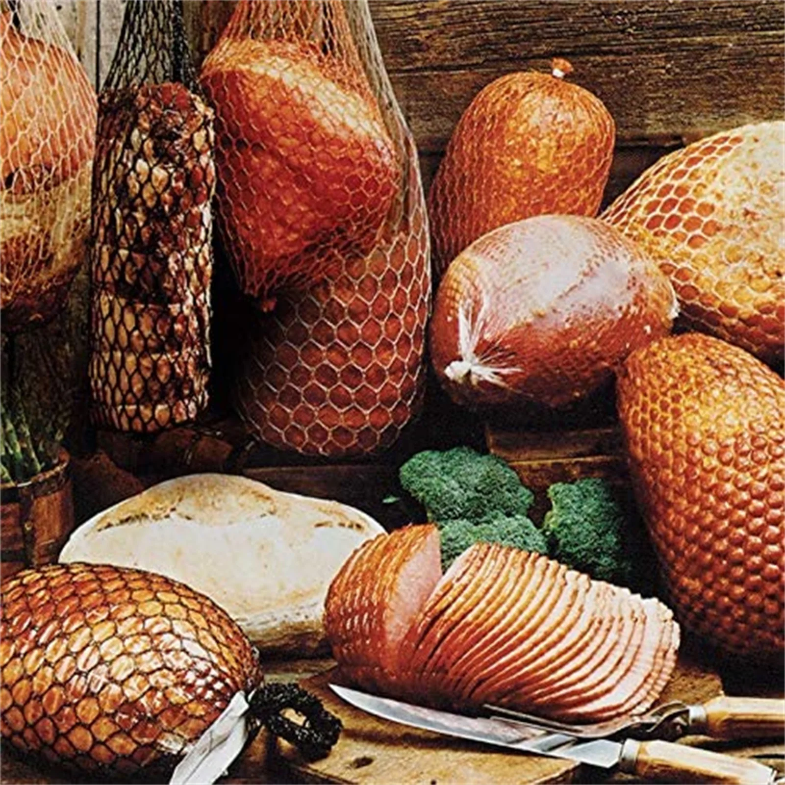 Сетка для мяса эластичная рулонная сетка ветчины свинины мясника инструменты кухни и мяса|Струна мяса| |