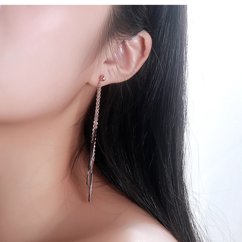 Брендовые ювелирные изделия трендовые свисающие женские серьги цвета розового