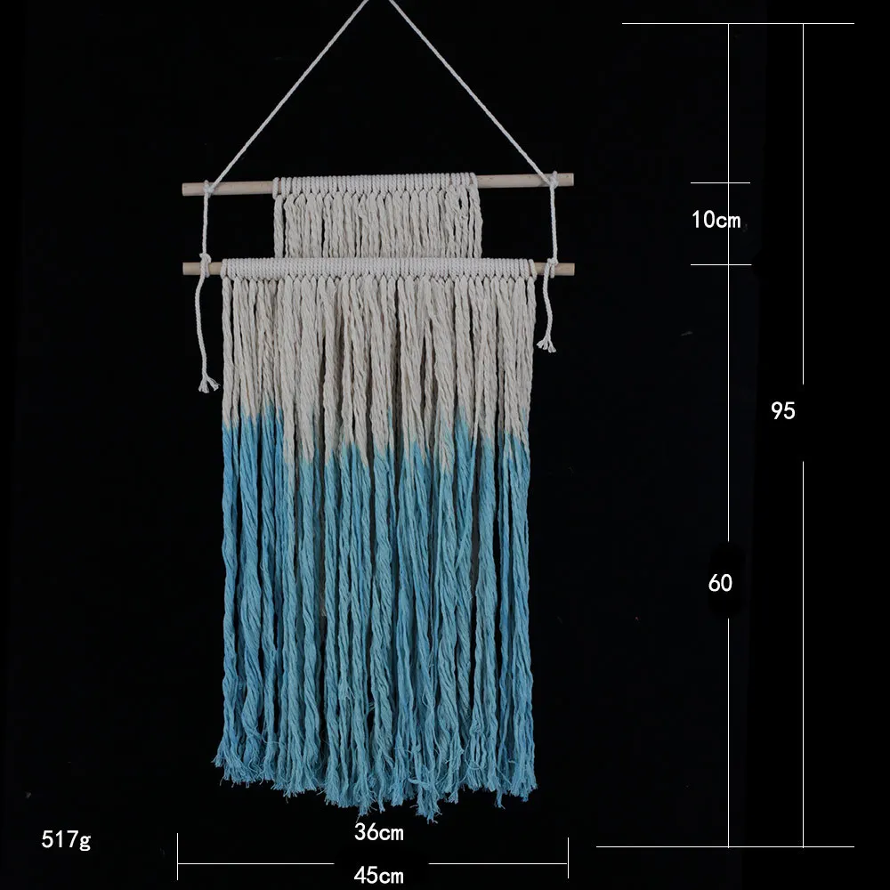 

Hand Knitting Home Decoration Tapestry Wall Hanging Background Macrame Cotton And Linen Boho Style Fashion Creative Ornaments