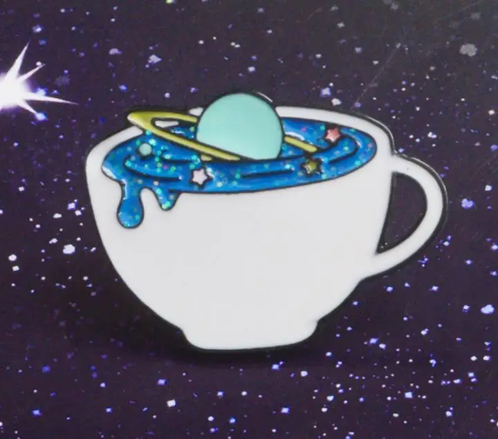 Индивидуальная Металлическая Булавка Милая новая UFO Капли мультфильм эмаль броши значок для женщин