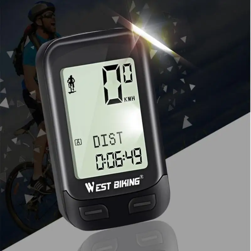 

WEST BIKING водонепроницаемый компьютер для горного велосипеда, подсветильник ка, беспроводной, практичный, легкий, фотографический секундомер ...