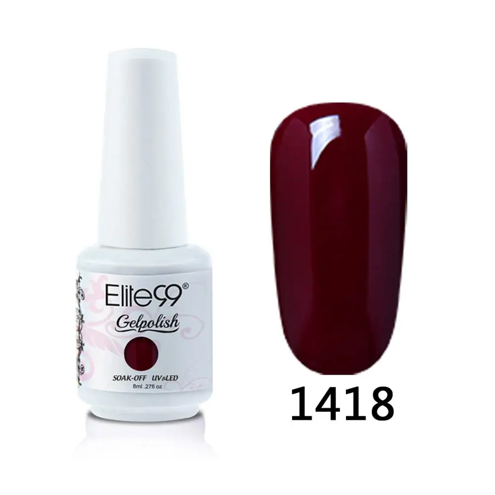 1418 Elite99 8 мл Гель-лак для ногтей Vernis Полупостоянный лак для ногтей УФ-гель лак для ногтей эмаль для маникюра Лак для ногтей - Цвет: 1418