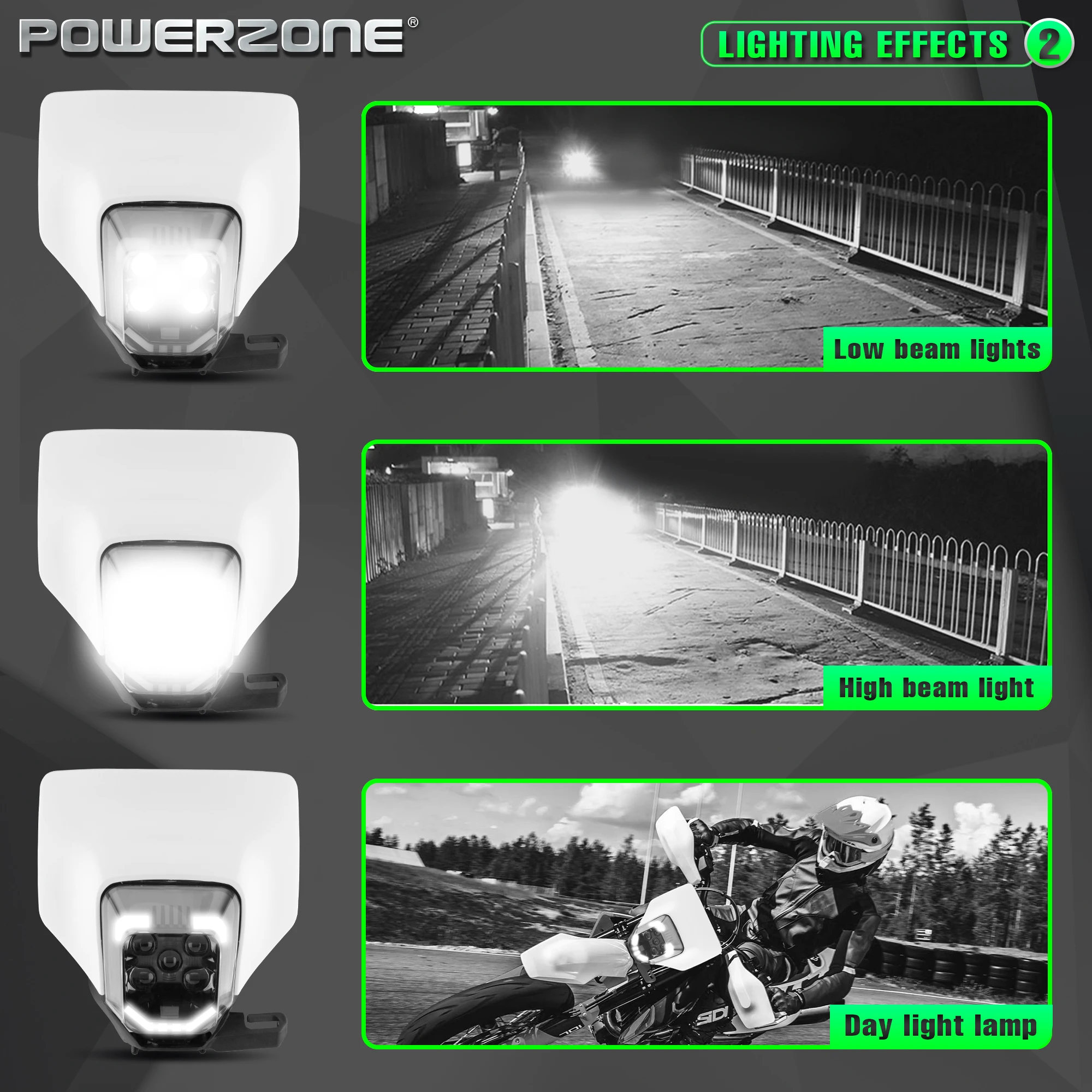 Новый Головной фонарь POWERZONE для мотоцикла 2021 Husqvarna FE250 FE350 FE450 2020 2022 светодиодный