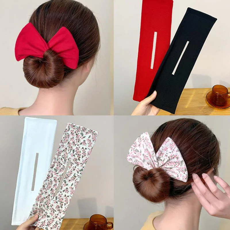 

Hair Curler Roller Twisted Lazy Hairpin Rabbit Ear Magic Hair Ring Women's Bow Hair Accessories Twist Tool Donut Bun Maker