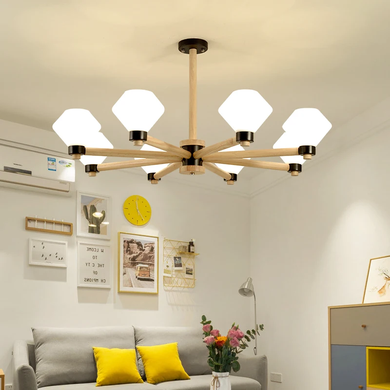 Деревянные потолочные светильники для гостиной спальни 2020|Люстры| |