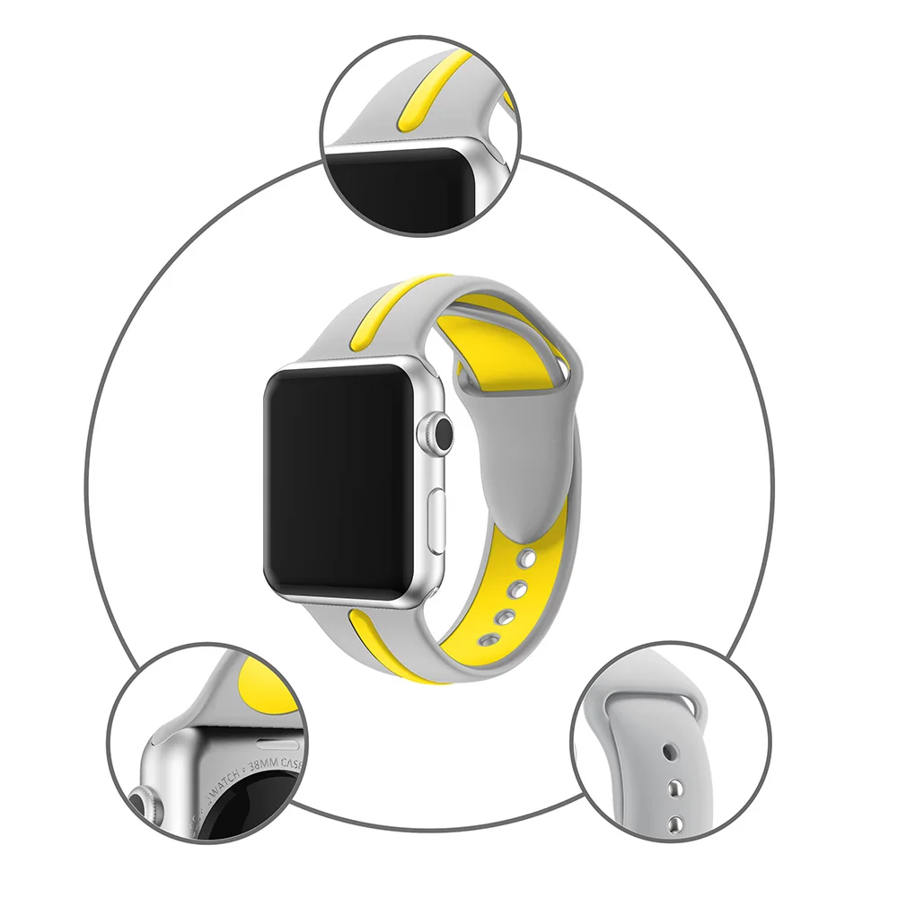 Ремешок для часов силиконовый Apple Watch 1/2/3/4/5 44/40/42/38 мм | Наручные часы