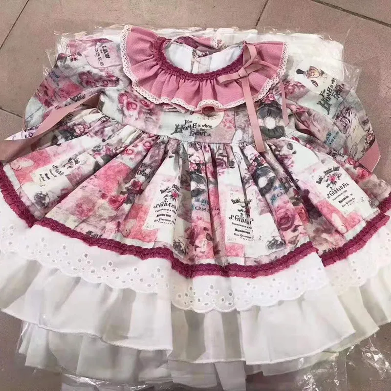 Осень-зима От 0 до 7 лет испанское английское стильное праздничное платье