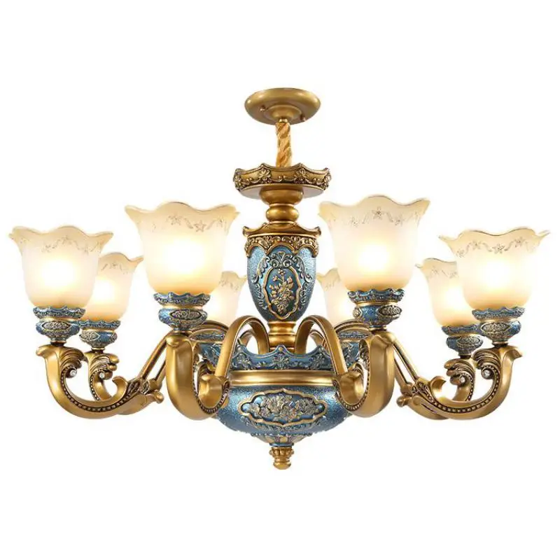 

Nordic Retro Chandelier Lighting living room lamp luxury bedroom Vintage resin Chandeliers Lamps Ceiling led restaurant light