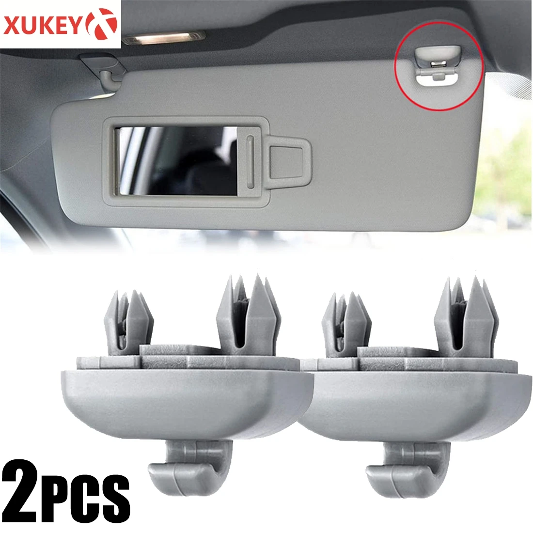 Автомобильный солнцезащитный козырек для Audi A1 A3 S3 A4 S4 Allroad A5 S5 Q3 Q5 8U0857562A 2 шт|Клипсы