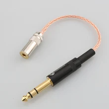 Audiocrast Single Crystal Copper 6.35mm TRS 3pin Male to 4.4mm Balanced Female Audio Adapter Cable 1/4 6.35 to 4.4