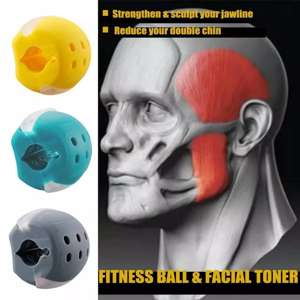 

jawzrsize men facial pop n go mouth jawline Jawrsize Jaw Muscle Exerciser chew ball chew bite breaker training Face Masseter
