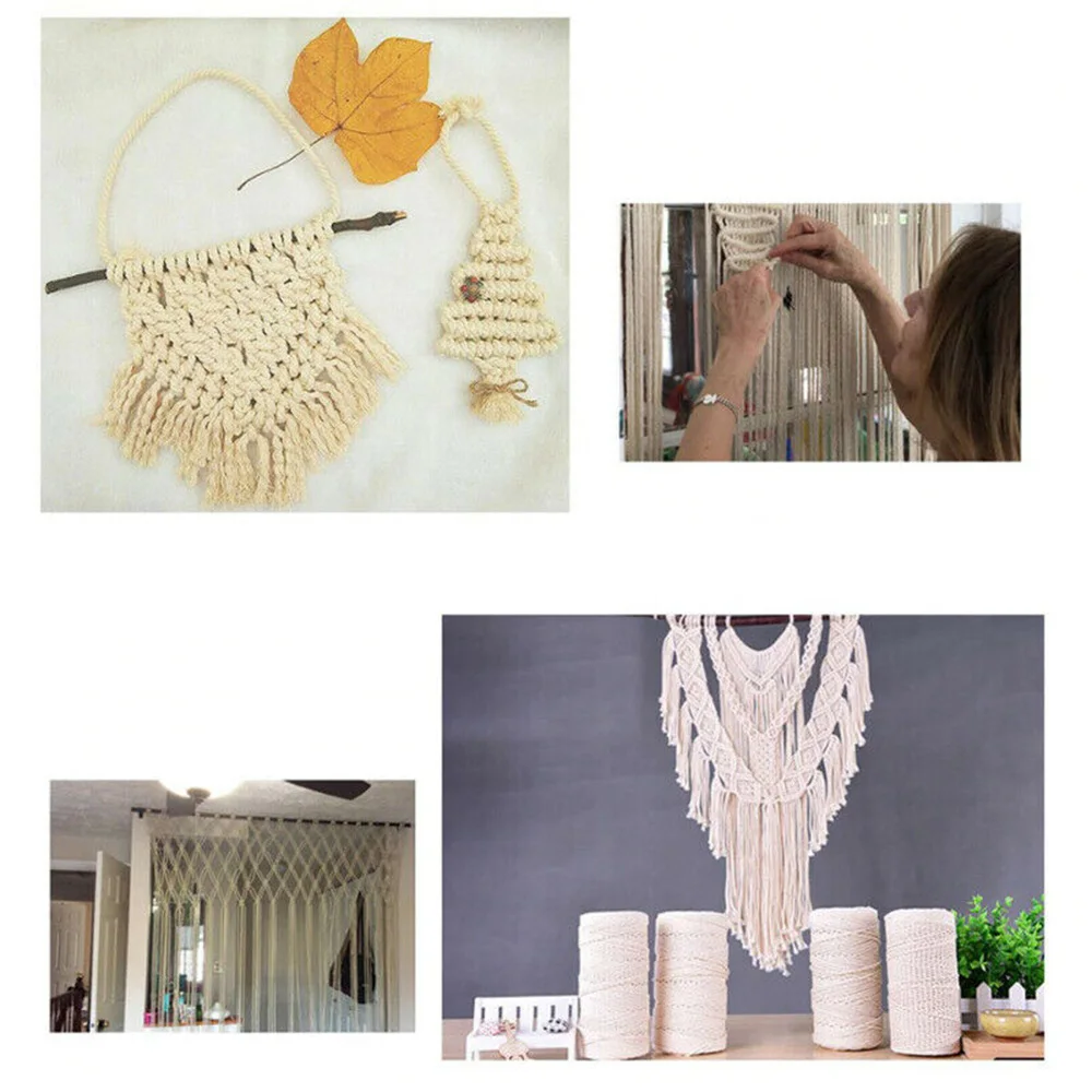 3/4/5 мм витой шнур из натурального хлопка ручной работы макраме | Дом и сад