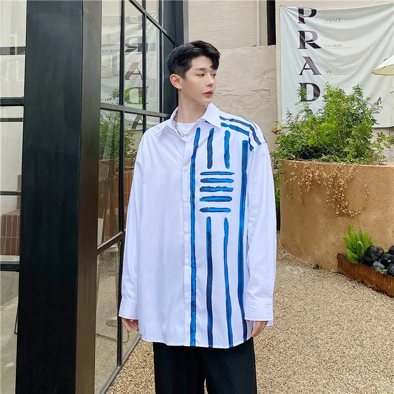 Men's Long-Sleeve Shirt Spring And Autumn New Daily Casual Fashion Cold Wind Is Versatile Loose Large Shirt