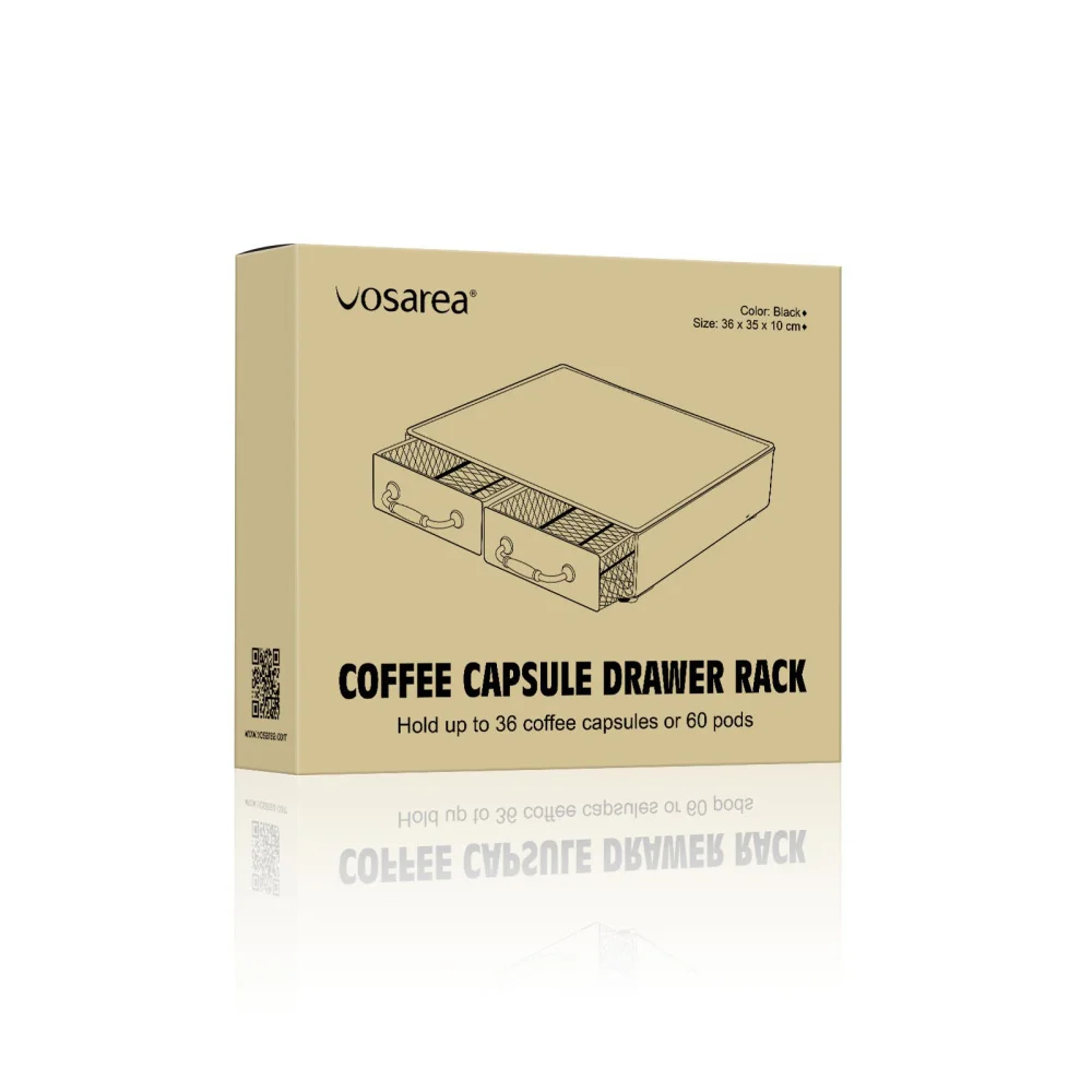 

Vosarea Coffee Capsule Drawer Rack Coffee Pod Storage Drawer Holder Drawer Organizer (Black)