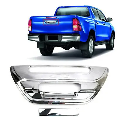 

Chrome Rear Tailgate Door Handle Cover 2pcs For Toyota Hilux / Hilux Revo 16-19