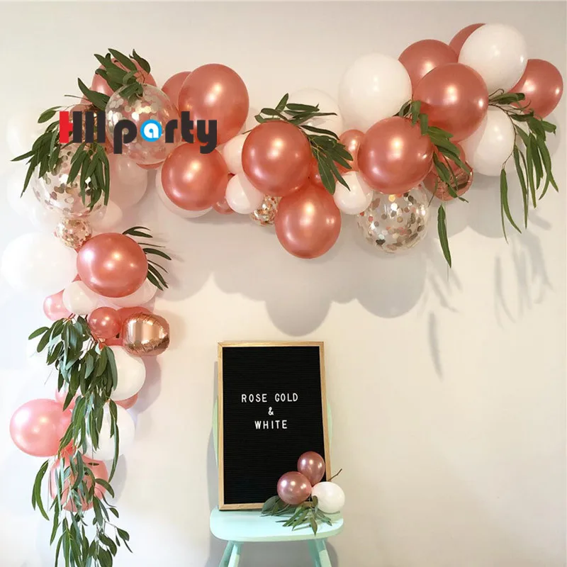 40 шт. розовый Золотой фольгированный шар арочный комплект конфетти латексная