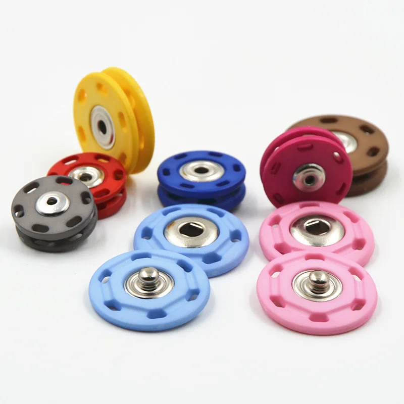 10pcs High Quality Invisible Snap Buttons Women's Fashion Nylon Buckle Six-hole Coat Button Fastener DIY Hand Sewing | Дом и сад