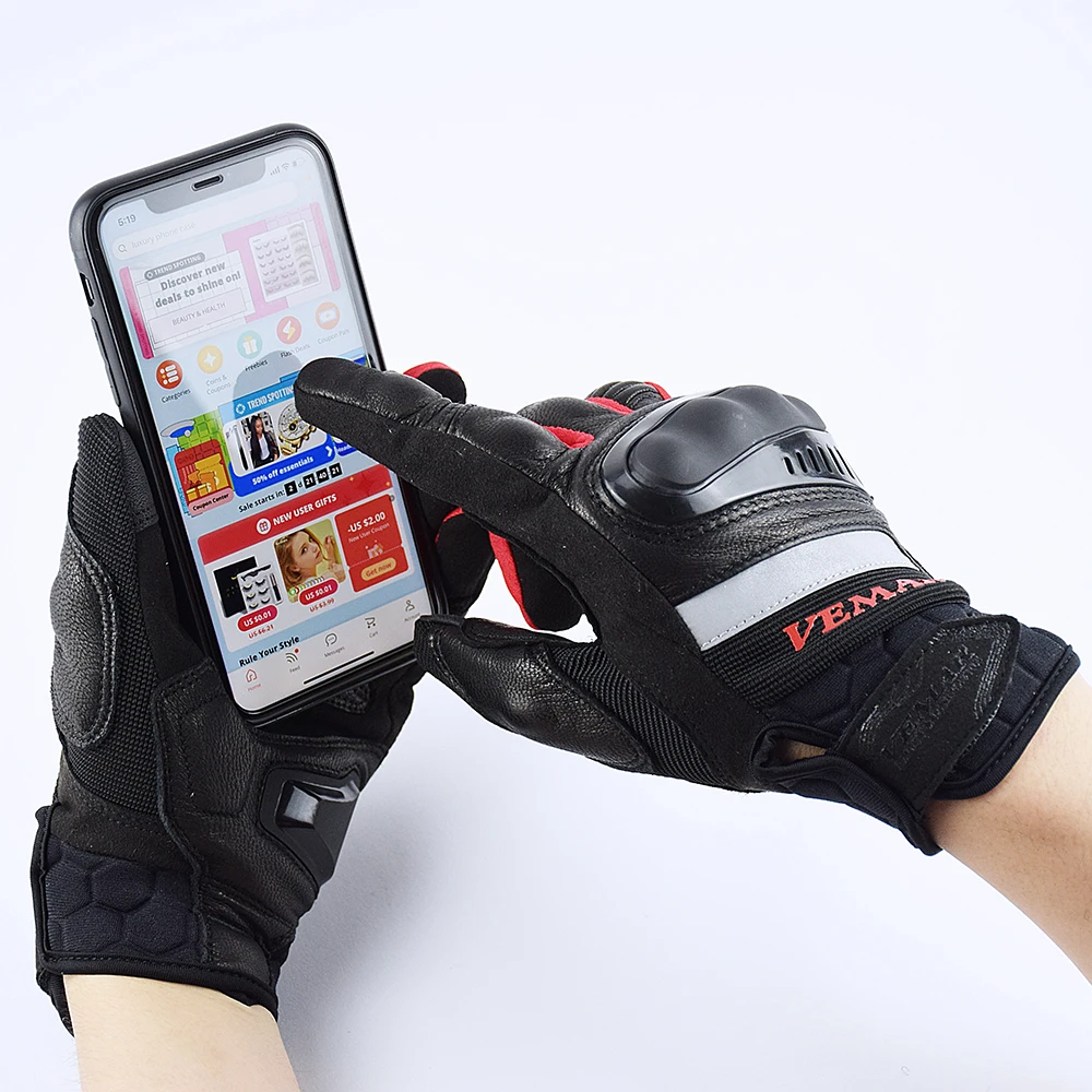 Перчатки для велоспорта Vemar из искусственной кожи с защитой от падения|Перчатки| |