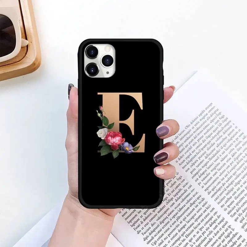 

Lovebay Customized Initial Letter Phone Cases for iPhone 11 12 pro XS MAX 8 7 6 6S Plus X 5S SE 2020 XR mini