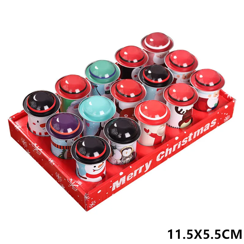 1 шт. Подарочная коробка с Санта Клаусом и драже Рождественская упаковка конфеты