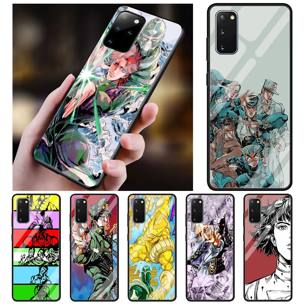 

JoJo Bizarre Adventure Anime Glass Phone Case for Samsung Galaxy S21 S20 FE Note 10 Lite S10 S9 S8 Plus 20 Ultra 9 S10e Cover