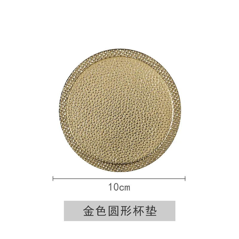 

4pcs/lot Pu Leather Round 10cm Coaster Bar Restaurant Coffee Mug Pad Soft Waterproof Cups Placemat Kitchen Party Supplies