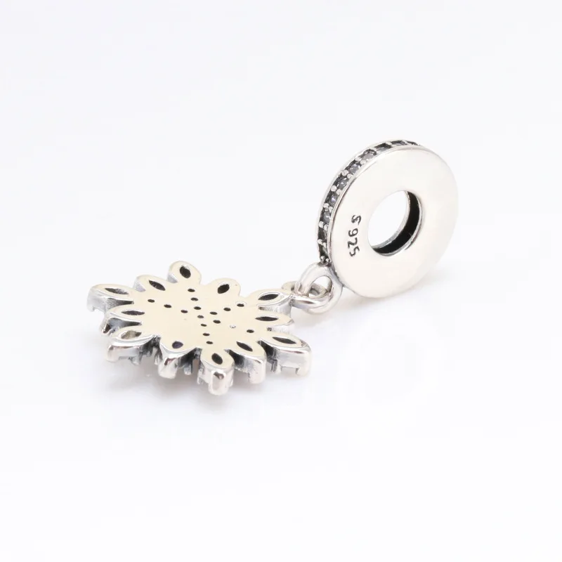 

Authentic 925 Sterling Silver Charm New Amethyst Snowflake Fashion Pendant Fit Pandora Women Bracelet & Necklace Diy Jewelry