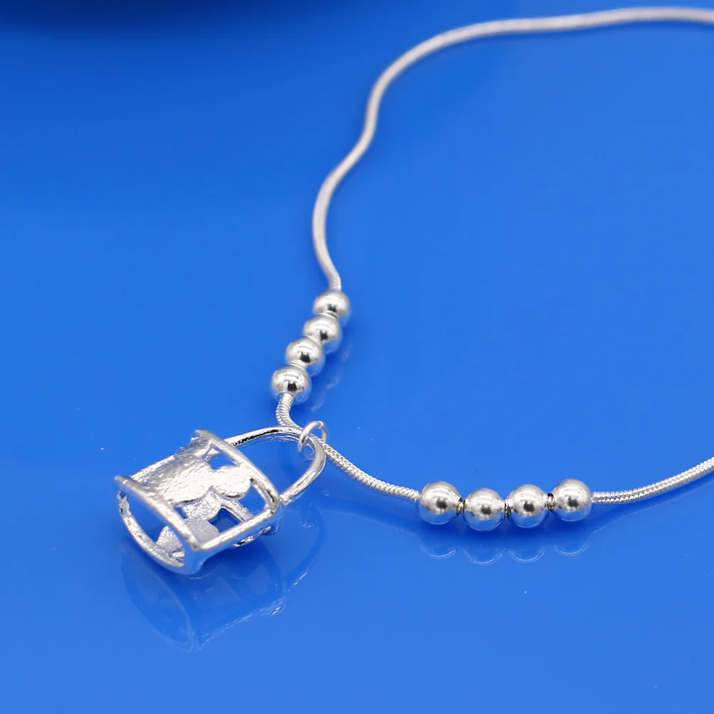 Браслеты на ногу женские из серебра 925 пробы анклеты с Микки Маусом модные