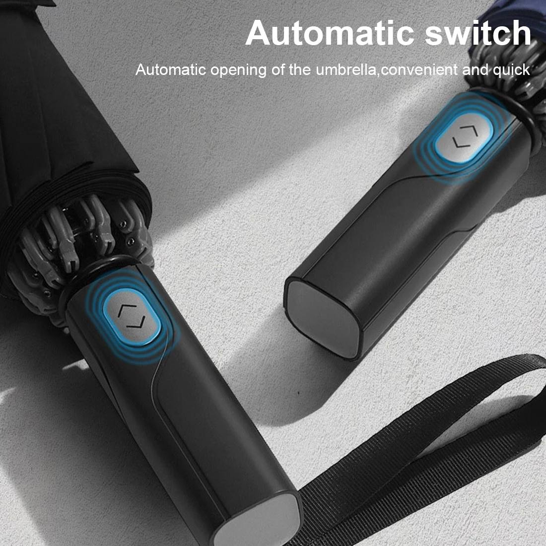Автоматический складной зонт-тройка с защитой от дождя для мужчин и женщин 10