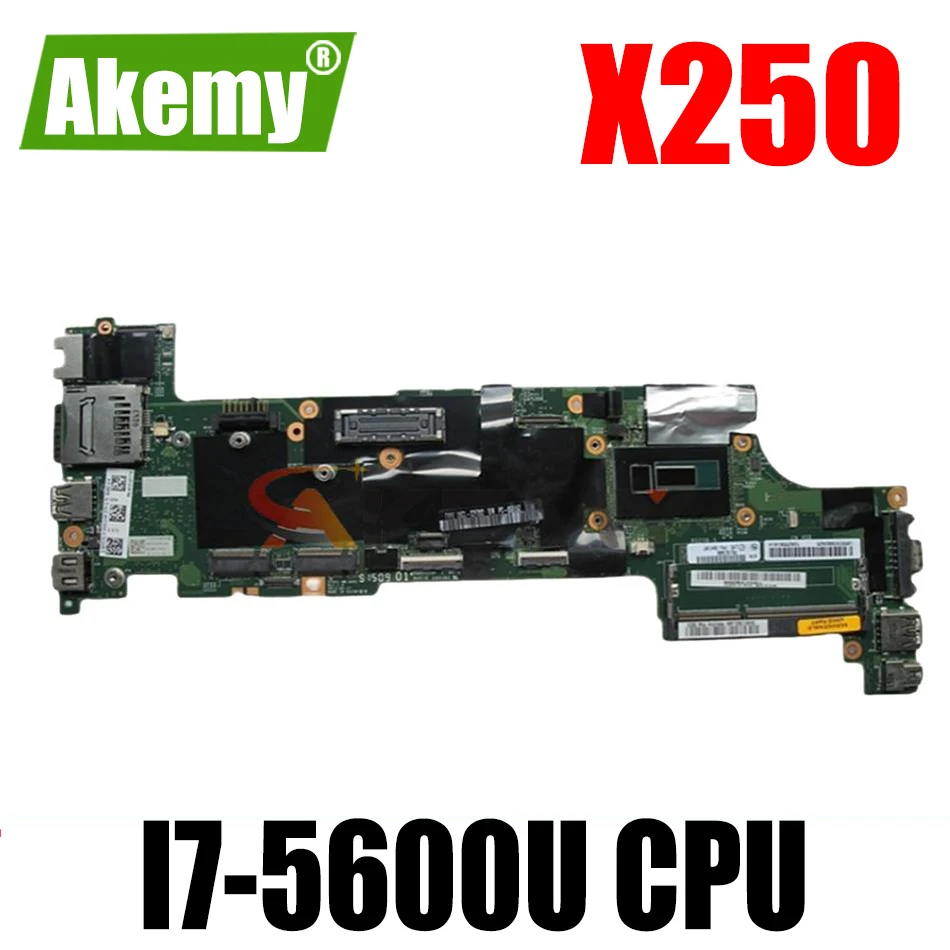 

Материнская плата X250 для ноутбука Thinkpad 20CL 20 см VIUX1 NM-A091 FRU 00HT371 00HT372 00HT375 00HT376 CPU: I7-5600U DDR3