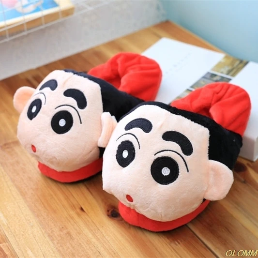 Лидер продаж 2019 женская зимняя мягкая плюшевая обувь Crayon Shin chan домашняя унисекс