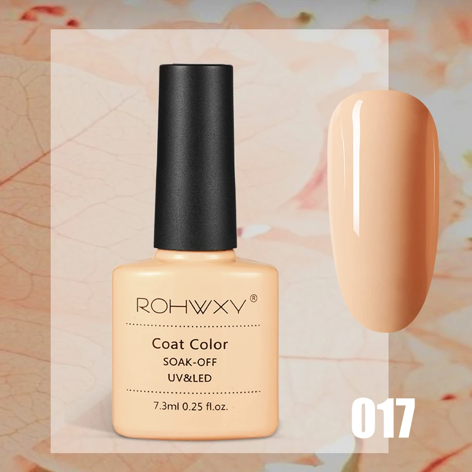 A017 ROHWXY 7,3 мл Гель-лак для ногтей для маникюра 60 цветов УФ-светодиодный Гель-лак впитывающий Гель-лак для рисования Гель-лак Инструменты для дизайна ногтей - Цвет: A017