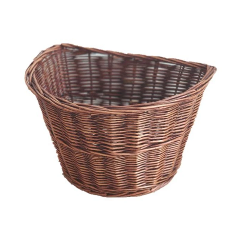 

1 PC Outdoor Bicycle Bike Basket Detachable Wicker Handmade Bike Accessory for Handbag Bicycle Front Basket