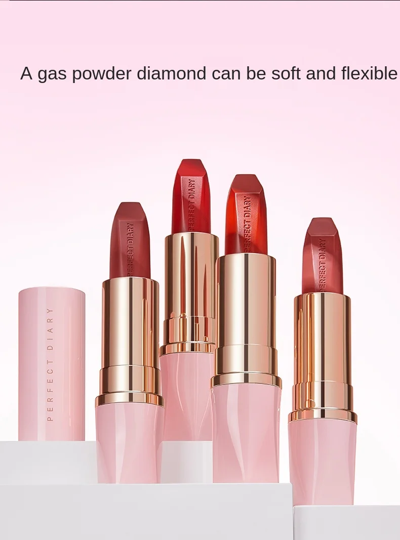 

CY PERFECT DIARY Small Pink Diamond Lipstick Satin Soft Light Lipstick Nourishing Long-Lasting Free Shipping