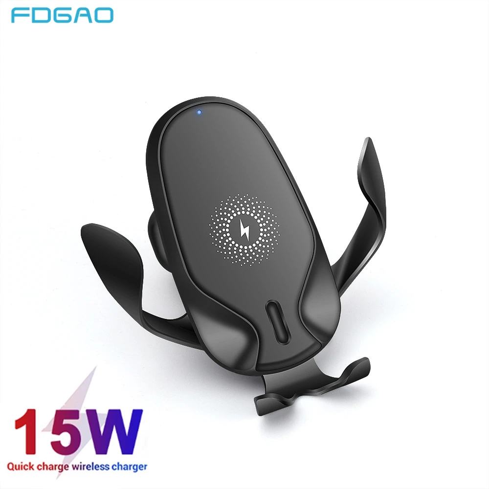 

15W Quick QI Wireless Car Charger Mount Gravity Clamping Fast Charging Holder For iPhone 11 Pro Max 8 X XR XS Samsung S20 S10 S9