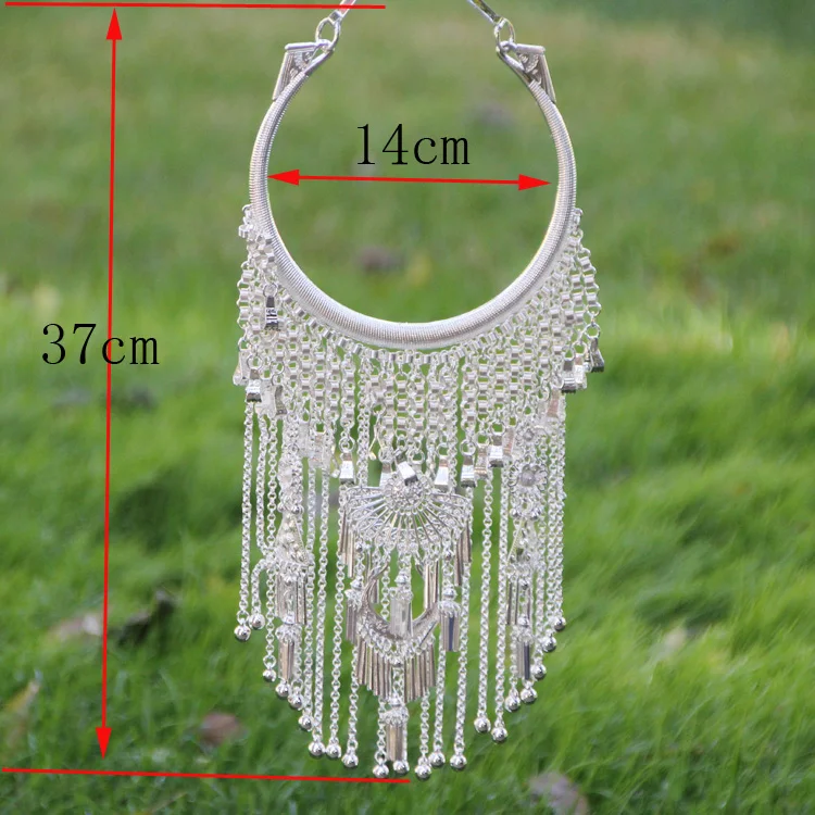 Новинка великолепное серебряное ожерелье Miao 28 моделей аксессуар для выступлений